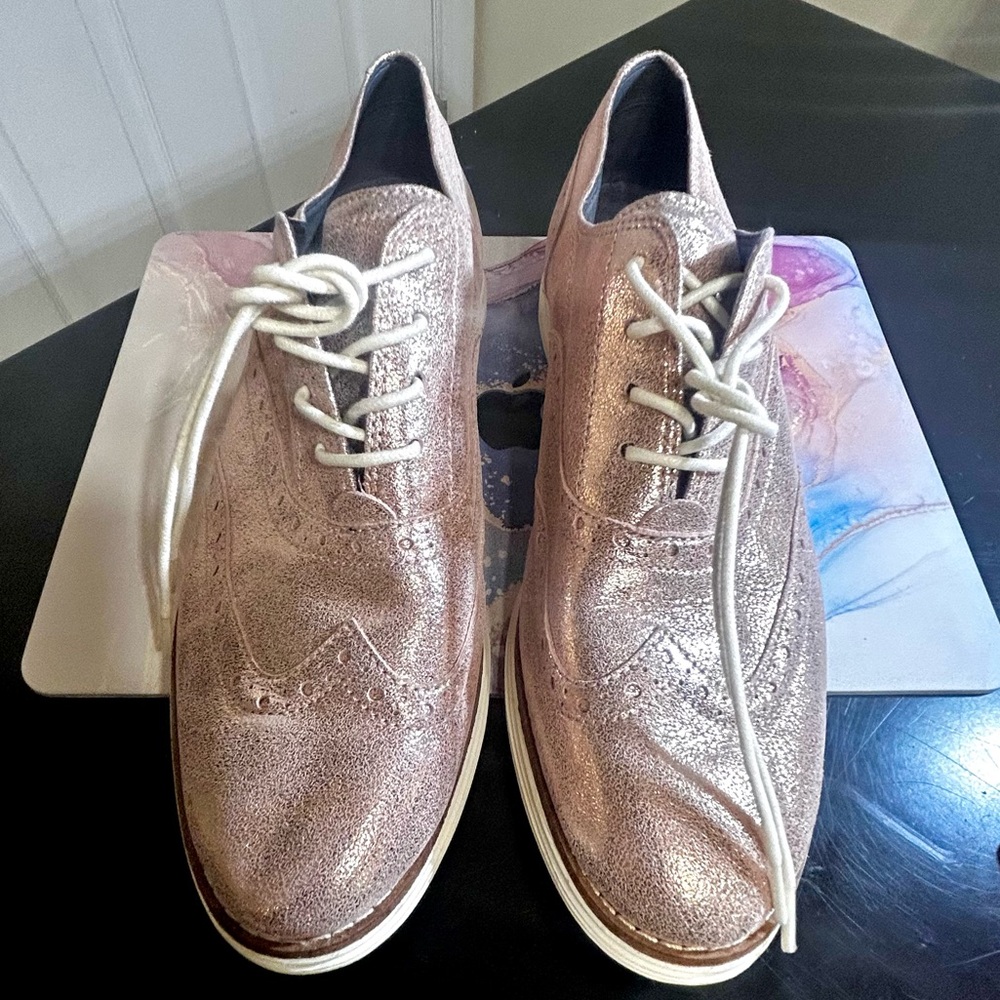 *SOLD*Cole Haan Rose Gold Original Grands Sneakers EC! - Picture 2 of 7